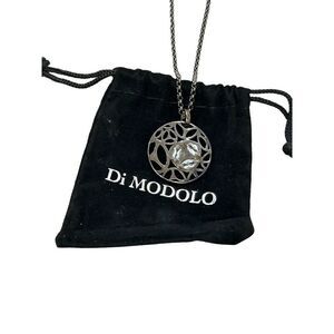 Di Modolo Rock Crystal Necklace in Plated Black Rhodium MSRP $650 NWT Dust Bag